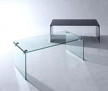 クリアガラスのローテーブル Lena W100