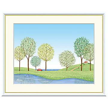 額絵 並木道 喜多一 61x49.5cm 三幸