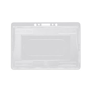 (まとめ) ライオン事務器 名札用ホルダー ヨコ型ハードタイプ（IDカード2枚用） N216H-2P 1パック（2枚）  【×30セット】
