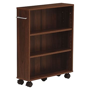 シンプル マガジンラック/雑誌収納 キャスター付き 組立品 〔リビング ダイニング 書斎 店舗〕【代引不可】