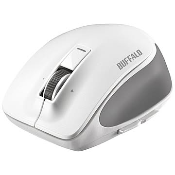 バッファロー Bluetooth BlueLED プレミアムフィットマウス Mサイズ ホワイト BSMBB500MWH