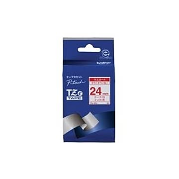(業務用30セット) brother ブラザー工業 文字テープ/ラベルプリンター用テープ 【幅：24mm】 TZe-252 白に赤文字