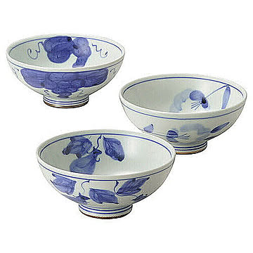 林千作 古伊万里青磁絵茶漬3客揃 管理No. 4948545272260