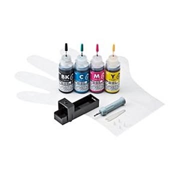（まとめ）サンワサプライ 詰め替えインクBCI-351BK・C・M・Y用 INK-C351S30S4【×2セット】