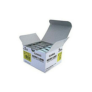 CASIO ネームランド スタンダードテープ (黄テープ/黒文字/9mm幅・5本入) XR-9YW-5P-E 管理No. 4971850139645