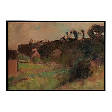 世界の古い絵画 レトロポスター デジタルリマスターMaisons au pied d’un【bn-poster-3789】