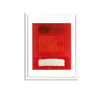 Mark Rothko Red White Brown アートポスター（フレーム付き） m13161