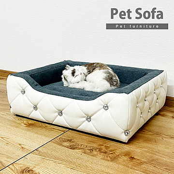 ペット用 ソファ ベッド ファブリック クッション 撥水加工 ペットベッド ペット用 家具 ペット おもちゃ 【代引不可】