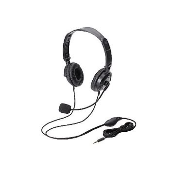 (まとめ)エレコム ヘッドセット(4極両耳折りたたみオーバーヘッド) HS-HP20TBK×2セット