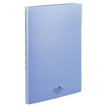 (まとめ) リヒトラブ AQUA DROPs クリヤーブック（クリアブック）（ポケット交換タイプ） A4タテ 30穴 15ポケット付属 背幅18mm 青 N5015-8 1冊 【×20セット】