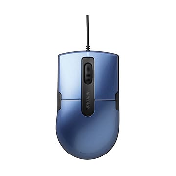 まとめバッファロー 有線BlueLEDマウス静音 3ボタン Mサイズ ブルー BSMBU26SMBL 1個×3セット