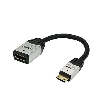 (まとめ)HORIC HDMI-HDMI MINI変換アダプタ 7cm シルバー HCFM07-010×10セット