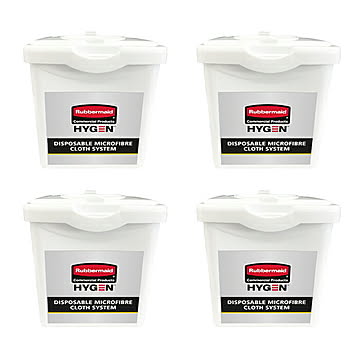 ディスポーザブル マイクロファイバー クロス用ケース 4個入リ RM1965401WT ラバーメイド