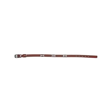 岡野製作所 Wレザーカラー ボーン S レッドペット用品首輪