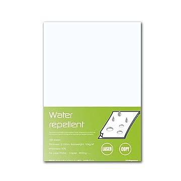 (まとめ) 長門屋商店 撥水紙 ウォーターリペレント A4 厚口 104g ナ-WR201 1冊(100枚) ×4セット