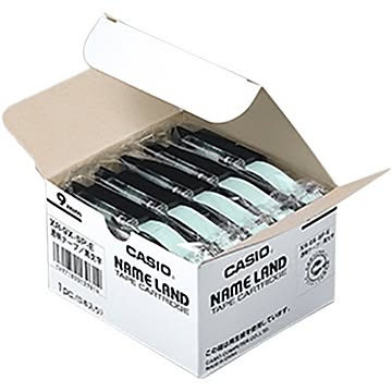 カシオ CASIO ネームランド NAME LAND スタンダードテープ 9mm×8m 透明/黒文字 XR-9X-5P-E 1パック(5個)