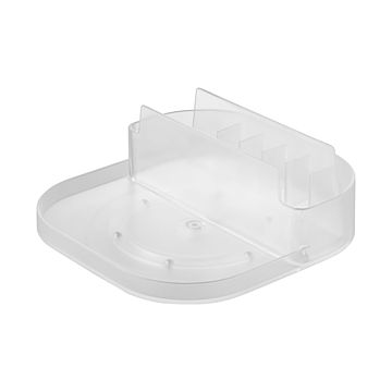 tower タワー (山崎実業) 冷蔵庫中回転式仕切り付きトレー スクエア Rotating Refrigerator Tray With Dividers, Square 冷蔵庫内収納 キッチン