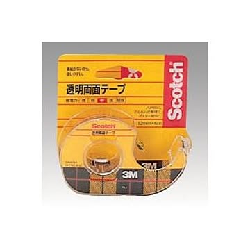 （まとめ） 住友スリーエム スコッチ(R)透明両面テープ 裏紙（はく離紙）なし 665-1-18 1巻入 【×2セット】