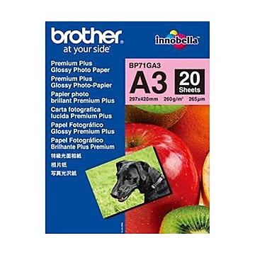 （まとめ）ブラザー 写真光沢紙 A3BP71GA3 1冊（20枚）【×3セット】