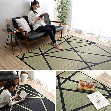 イケヒコ・コーポレーション い草ラグ Fレヴィン 191×250cm ナチュラル