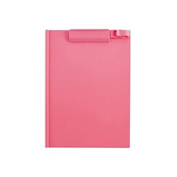（まとめ） TANOSEE クリップボード A4タテ ピンク 1枚 【×15セット】