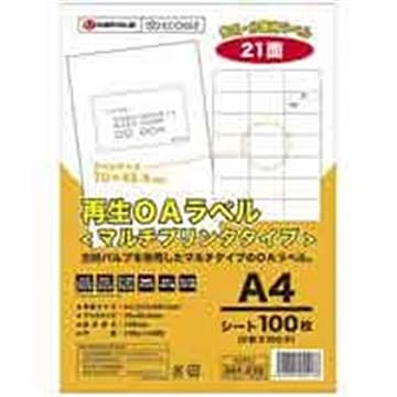 ジョインテックス 再生OAラベル 21面 冊100枚 A227J
