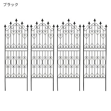 フェンス 組立式 4枚組 アイアンフェンス150 ロータイプ DF009L-4P 幅530x奥行17x高さ1560mm 住まいスタイル