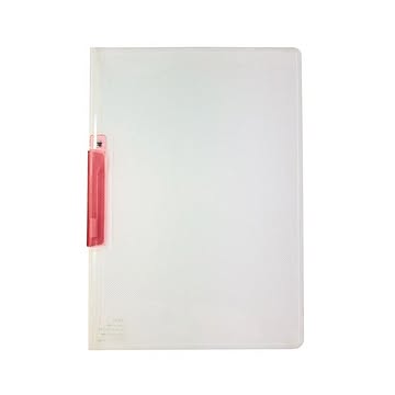 （まとめ） クリップインファイル A4判タテ型（クリップスケルトンカラー） SSS-115-20 ピンク 1冊入 【×20セット】