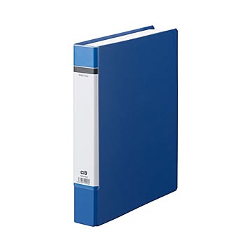(まとめ) TANOSEE Oリングファイル（貼り表紙） A4タテ 2穴 330枚収容 背幅53mm 青 1冊  【×30セット】