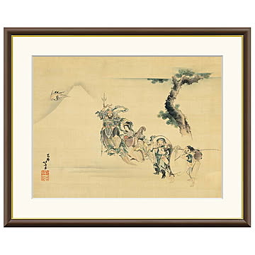 額絵 七福神 葛飾北斎 42x34cm 三幸