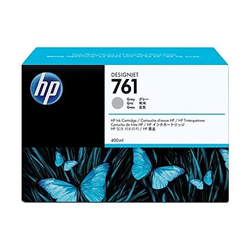 （まとめ） HP761 インクカートリッジ グレー 400ml 染料系 CM995A 1個 【×3セット】