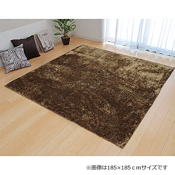 イケヒコ・コーポレーション シャギー調ラグ ベージュ ラルジュ 200×250cm 3958709