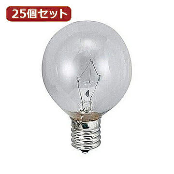 YAZAWA 25個セット ベビーボール球40WクリアE12 G501240CX25 管理No. 4560352847051