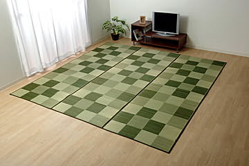 純国産 い草花ござカーペット 江戸間1畳 約87×174cm