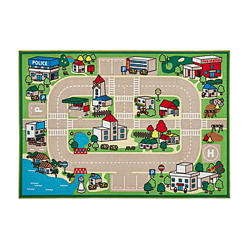 萩原 トミカ・プラレール キッズラグ ロードマップ 2 Mサイズ