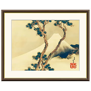 額絵 松越えの富士 葛飾北斎 61x49.5cm 三幸