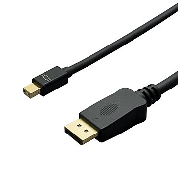 ミヨシ 4K対応 miniDisplayPort-DisplayPort変換ケーブル DPC-4KDP20/BK