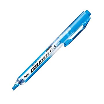 (まとめ) ぺんてる 蛍光ペン ノック式ハンディラインS スカイブルー SXNS15-S 1本  【×100セット】