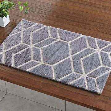 萩原 クロード 室内用 玄関マット グレー 約50×80cm