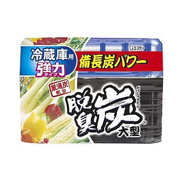 （まとめ） エステー 脱臭炭 冷蔵庫用大型 240g 1セット（3個） 【×3セット】
