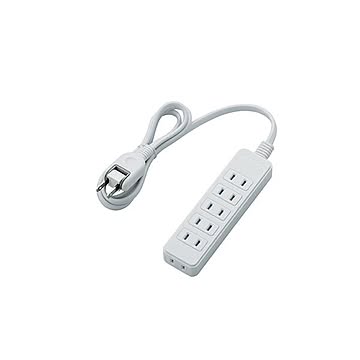 【5個セット】 エレコム シャッタータップ/6個口/1m/ホワイト T-ST02N-2610WHX5