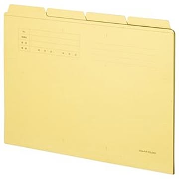 （まとめ） TANOSEE カットフォルダー4山 両面クラフト A4 1パック（20冊） 【×10セット】