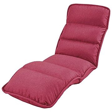 スリムデザイン フロアチェア 低反発座椅子 ピンク色 幅約55cm 折りたたみリクライニング ウレタンフォーム＆スチールパイプ製
