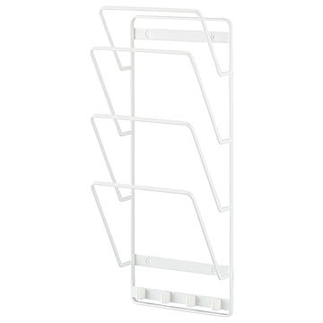 tower タワー (山崎実業) 石こうボード壁対応ウォールタブレットホルダー 4段 Wall-Mounted Tablet Holder 本棚 ブックシェルフ ノートパソコン 雑誌 収納 小物