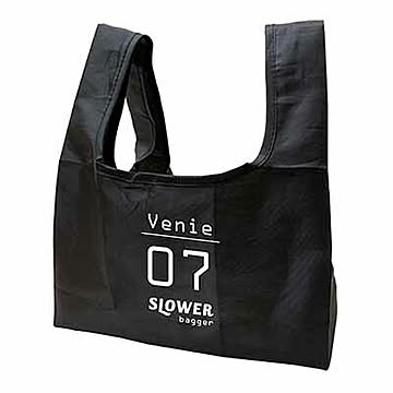 SLOWER スロウワー SHOPPER BAG Venie (S) ショッパーバッグ「ビーニー (S)」 エコバッグ マイバッグ マチ17cm コンビニ弁当サイズ カラビナ付き