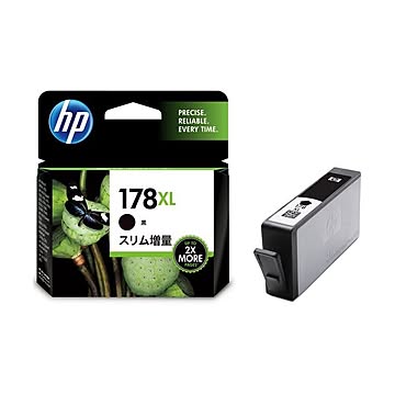 （まとめ） HP178XL インクカートリッジ 黒 スリム増量 CN684HJ 1個 【×3セット】