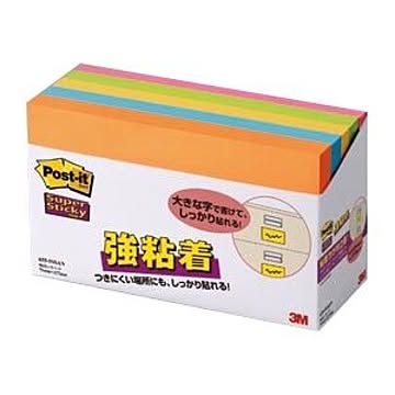 （まとめ） 住友スリーエム ポストイット(R) 強粘着シリーズ 655-5SSAN オレンジ エレクトリックブルー ウルトライエロー ライム ローズ 5個入 【×2セット】
