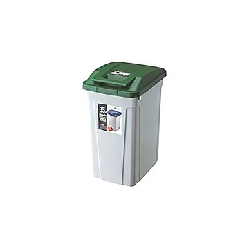 ロック式ふた付きハンドル付きダストボックス 35L グリーン 幅29.7cm 日本製