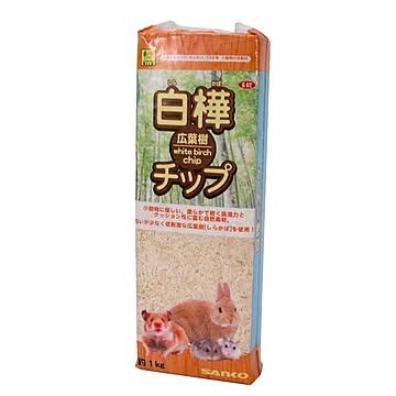 (まとめ）白樺 広葉樹チップ1kg（ペット用品）【×6セット】