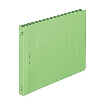 (まとめ) ライオン事務器 フラットファイル(環境) 樹脂押え具 B5ヨコ 150枚収容 背幅18mm 緑 A-529KB5E 1セット(10冊) 【×10セット】